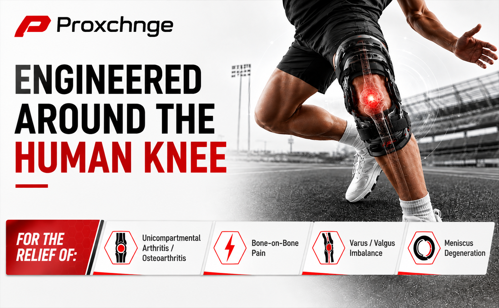 Proxchnge Hinged Knee Brace with Dual-Sided Aluminum Hinges, Adjustable Straps and Compression Sleeve, Knee Support Stabilizer for Men and Women, Left or Right Knee Proxchnge Hinged Knee Brace with Dual-Sided Aluminum Hinges, Adjustable Straps and Compression Sleeve, Knee Support Stabilizer for Men and Women, Left or Right Knee