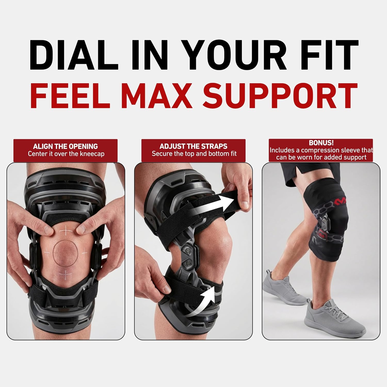 Proxchnge Hinged Knee Brace with Dual-Sided Aluminum Hinges, Adjustable Straps and Compression Sleeve, Knee Support Stabilizer for Men and Women, Left or Right Knee Proxchnge Hinged Knee Brace with Dual-Sided Aluminum Hinges, Adjustable Straps and Compression Sleeve, Knee Support Stabilizer for Men and Women, Left or Right Knee